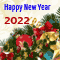 Happy New Year 2022. Warm Wishes Card.