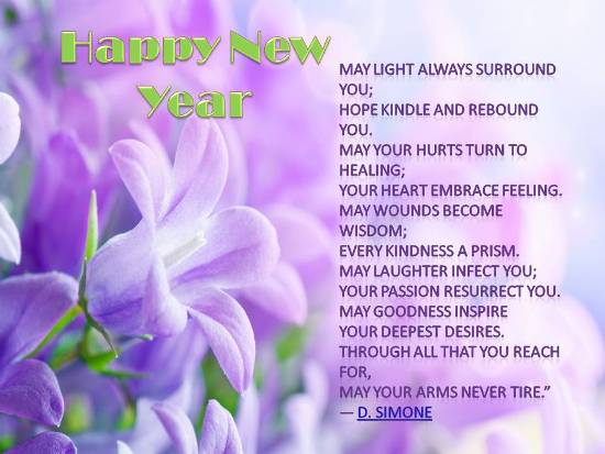 New Year Blessings For Loved Ones. Free Inspirational Wishes eCards