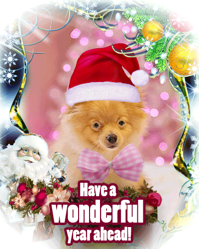 Cute Puppy New Year Thank You. Free Thank You eCards, Greeting Cards