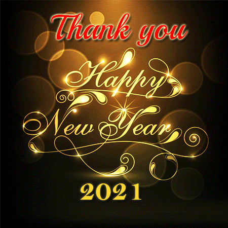 Golden New Year Thank You Wish.