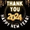 Golden New Year Thank You Wishes.
