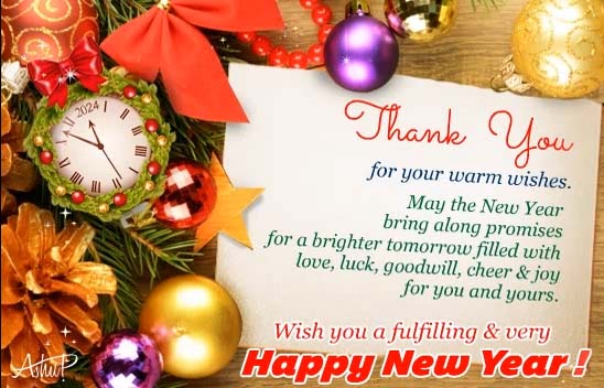 A New Year Thank You Note! Free Thank You eCards, Greeting Cards | 123 ...