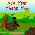 A Cute Thank You Note On New Year.