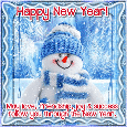 Happy Orthodox New Year Snowman.