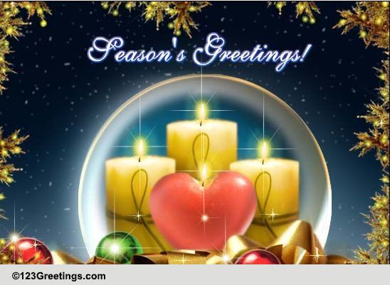 Season's Greetings, Peace And Joy.