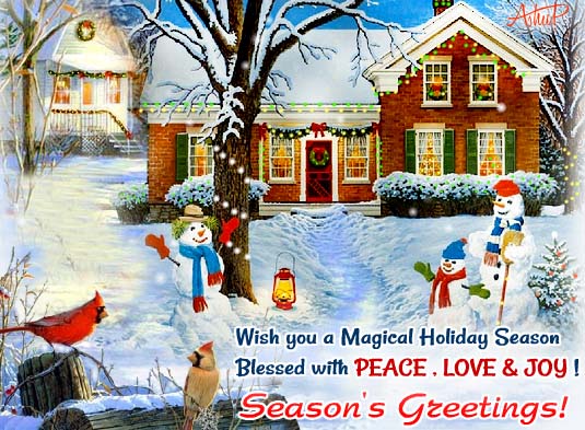 Magical Season’s Greetings! Free Seasonal Blessings eCards | 123 Greetings