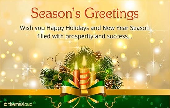 Bright & Sparkling Season’s Greetings! Free Business Greetings eCards ...