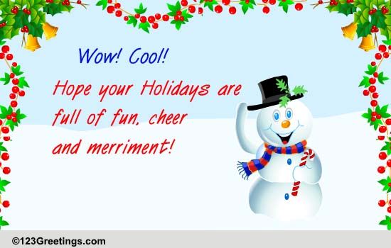A Fun Card To Wish Holiday Cheer.