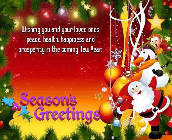 Season’S Greeting Card Just For You.
