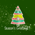 Season’s Greetings And Christmas Tree.