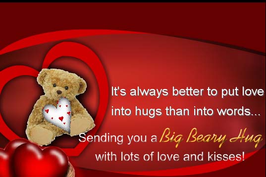 A Big Beary Hug! Free Cute Hugs eCards, Greeting Cards | 123 Greetings