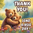 Thank You Greeting On Send A Hug Day.