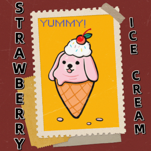 Yummy Strawberry Ice Cream.