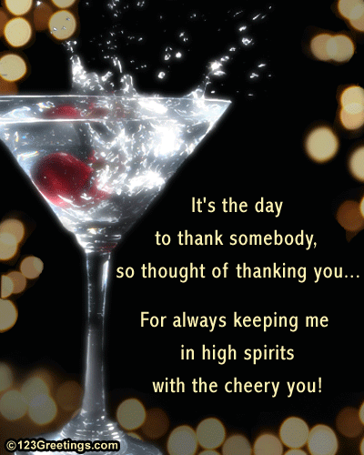 A Cheerful Thanks...