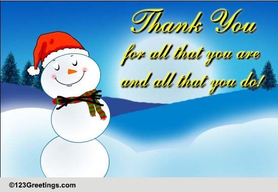Thanks To You... From A Grateful Me!