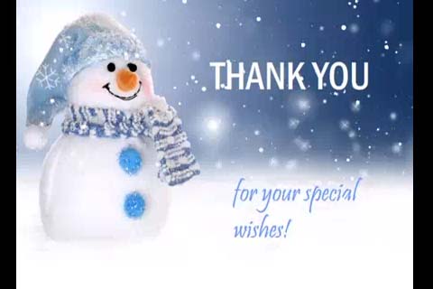 Cute Snowman Thank You Free Thank You eCards, Greeting Cards | 123 ...