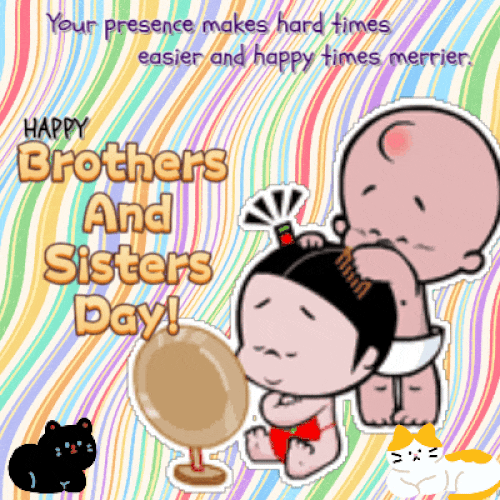 Brothers And Sisters Day Wish Ecard.