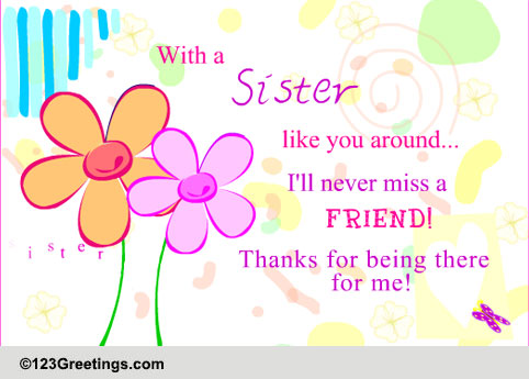 A Sweet Message... Free Brothers & Sisters Day eCards | 123 Greetings