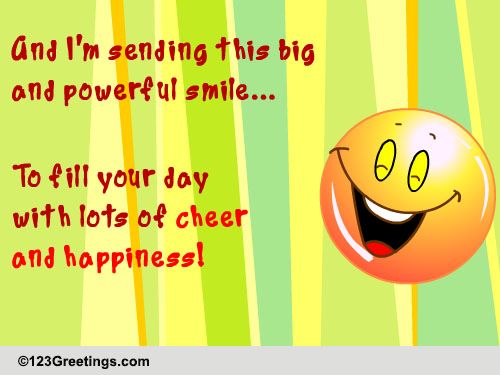 A Big Smile To Cheer Up! Free Cheer Up Day eCards, Greeting Cards | 123 ...