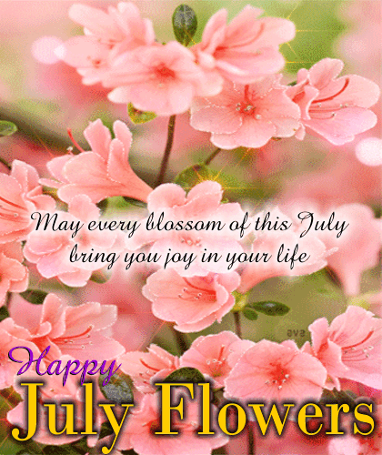 My Happy July Flowers Card.