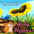 A Happy July Flowers Ecard.