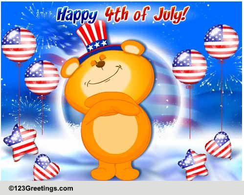 A Hug Filled 4th Of July Wish.