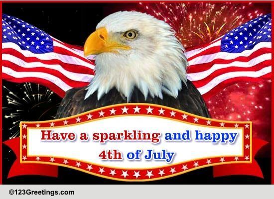 Fireworks on Fourth of July Stock Photo - Image of celebration, eagle:  32276648