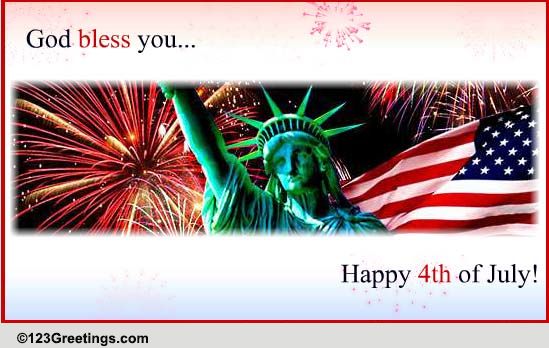 Send A Blessed July 4th Greeting.