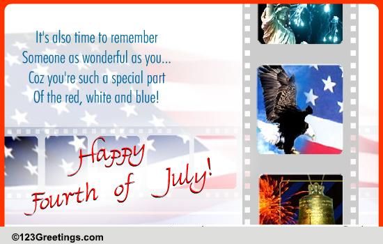Send Patriotic July 4th Greetings.
