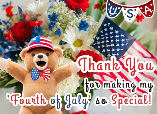 Thank You Card For 4th Of July