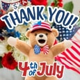 Thank You Card For 4th Of July,