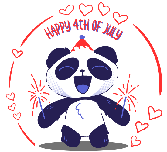 Happy 4th Of July Panda.