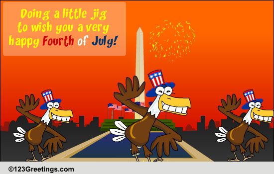 Jolly Wishes For 4th Of July.