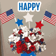 Happy 4th Of July Flowers & Wishes.