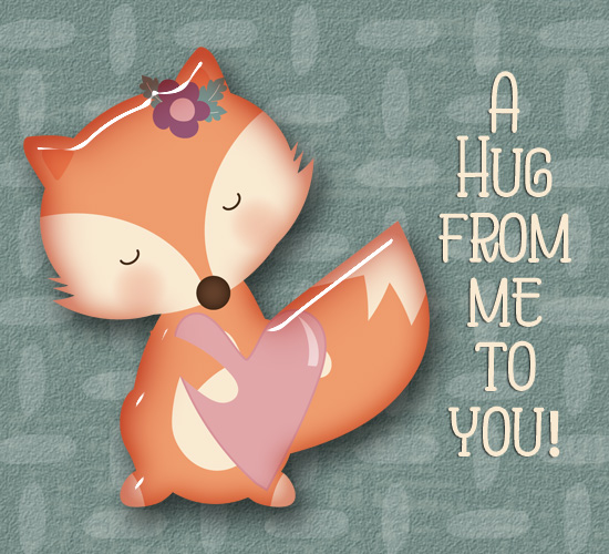 Cute Fox Bringing A Hug For You.