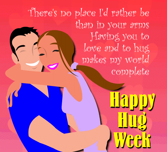 My Happy Hug Week Card For You.
