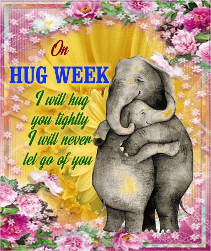 A Cute Hug Week Card.