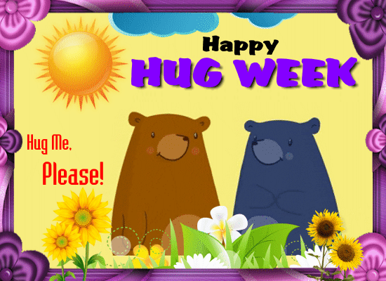 A Hug Week Message Card For You.