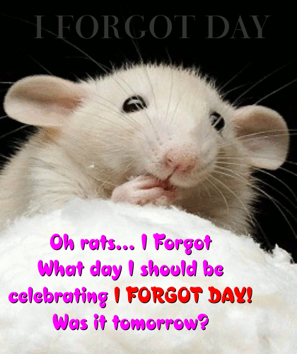 Rats I Forgot!