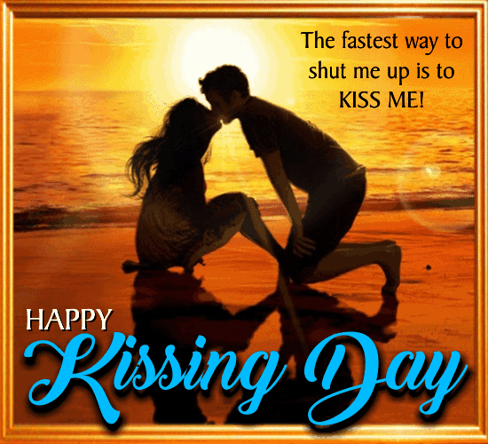 A Kissing Day Card Just For You.
