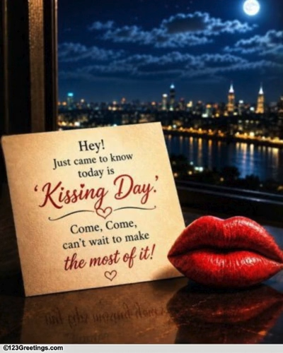 Share A Cheeky Note On Kissing Day.