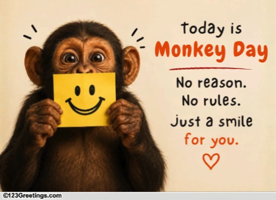 All Smiles On Monkey Day.