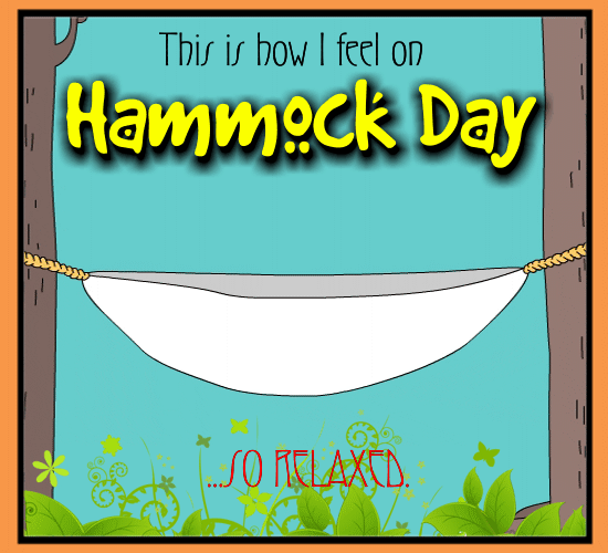 This Is How I Feel On Hammock Day.