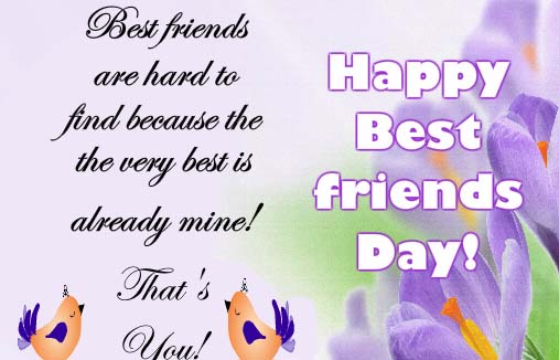 Best Friend Is Hard To Find! Free Happy Best Friends Day eCards | 123 ...