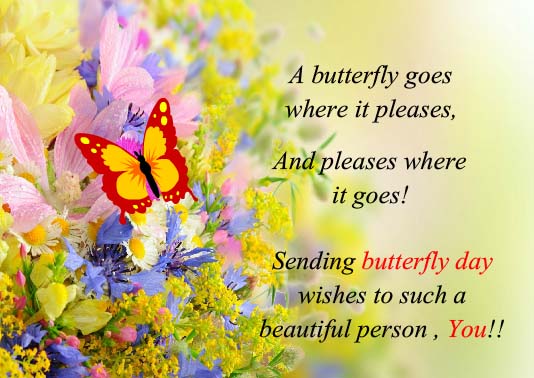 To The Beautiful Butterfly In My Life! Free Butterfly Day eCards | 123 ...