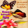 A Happy Butterfly Day Ecard.