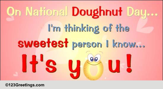 Send Doughnut Day Wishes To Dear One!