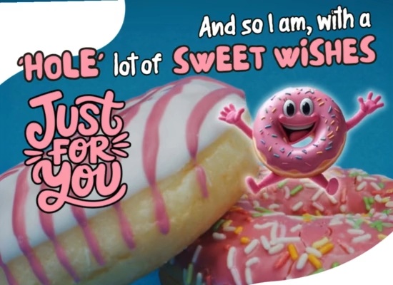 Send Cute Wishes This Doughnunt Day.