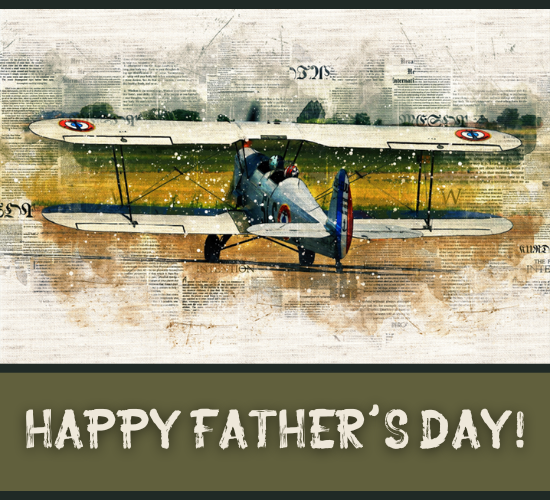 Bi-Plane Father’s Day Card.