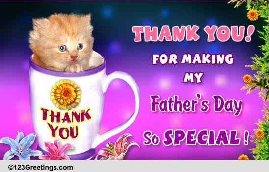 Cute Thank You ecard For Father's Day!
